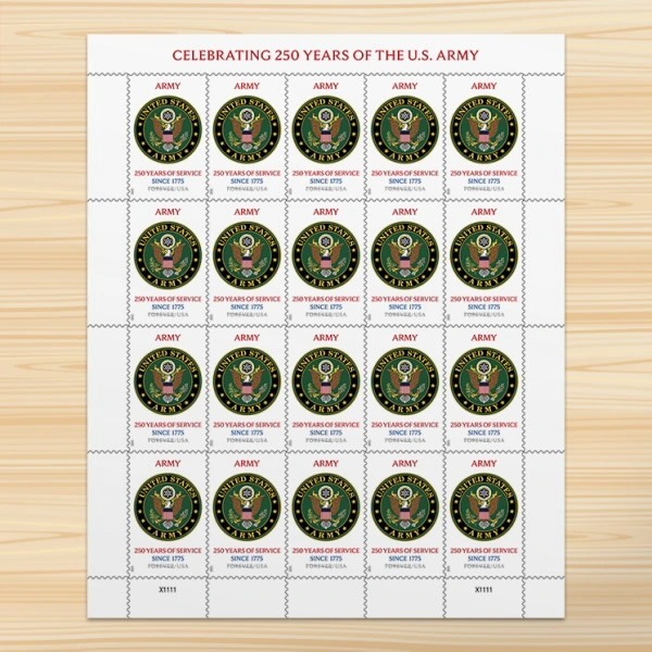 U.S. Army 250th Stamps Sheet of 20