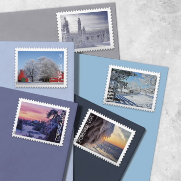 2025 Winter Landscapes Stamps, Book of 20