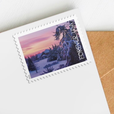 2025 Winter Landscapes Stamps, Book of 20