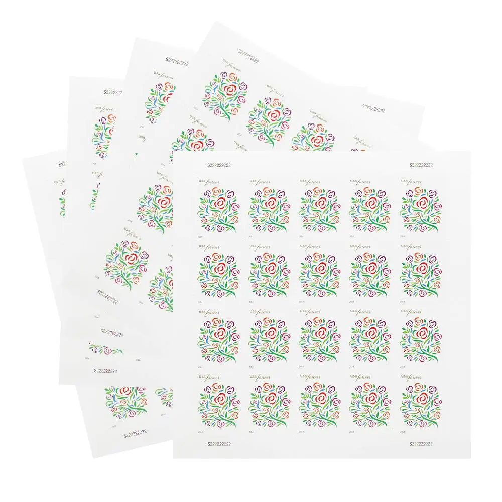 2014 Stamps MNH Forever Love Where Dreams Blossom flowers Block Sheet of 20