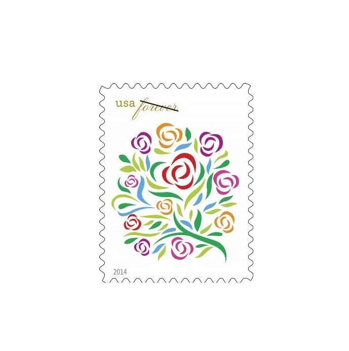 2014 Stamps MNH Forever Love Where Dreams Blossom flowers Block Sheet of 20