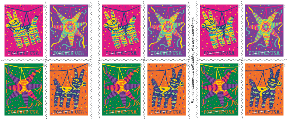 2023 Piñatas Forever First Class Postage Stamps