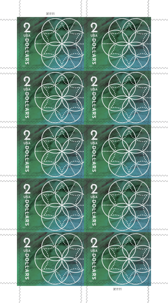 2022 $2 Floral Geometry Forever First Class Postage Stamps