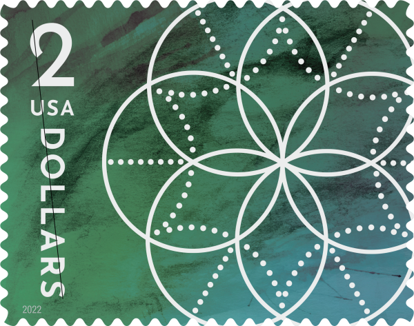2022 $2 Floral Geometry Forever First Class Postage Stamps