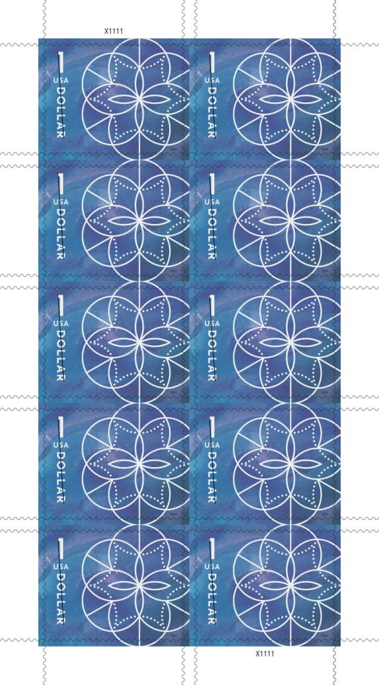 2024 $1 Floral Geometry Forever First Class Postage Stamps