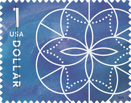 2024 $1 Floral Geometry Forever First Class Postage Stamps