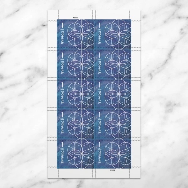2024 $1 Floral Geometry Forever First Class Postage Stamps