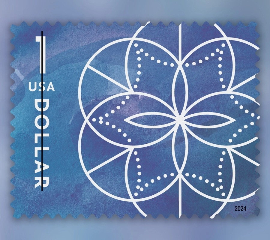 2024 $1 Floral Geometry Forever First Class Postage Stamps
