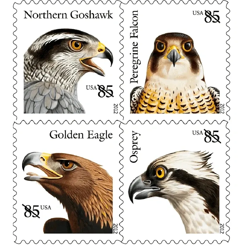 2012 BIRDS OF PREY Forever First Class Postage Stamps