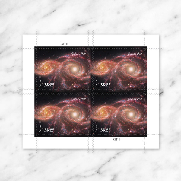 2026 Galaxy Pair Stamp, Sheet of 4
