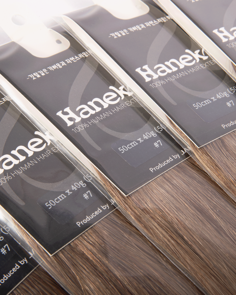 羽エクステ 7 うすちゃいろ，50本入りハネエクステ【高品質, 高級人毛100%】羽エクステ