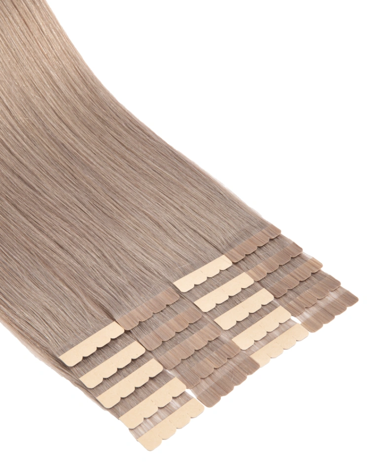 7 うすちゃいろ，50本入りハネエクステ【高品質, 高級人毛100%】羽エクステ