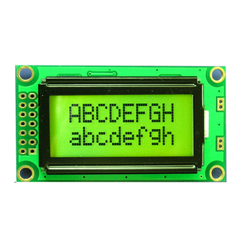 Character lcd display module 0802 lcd 8x2 stn Blue/yellow-green mode