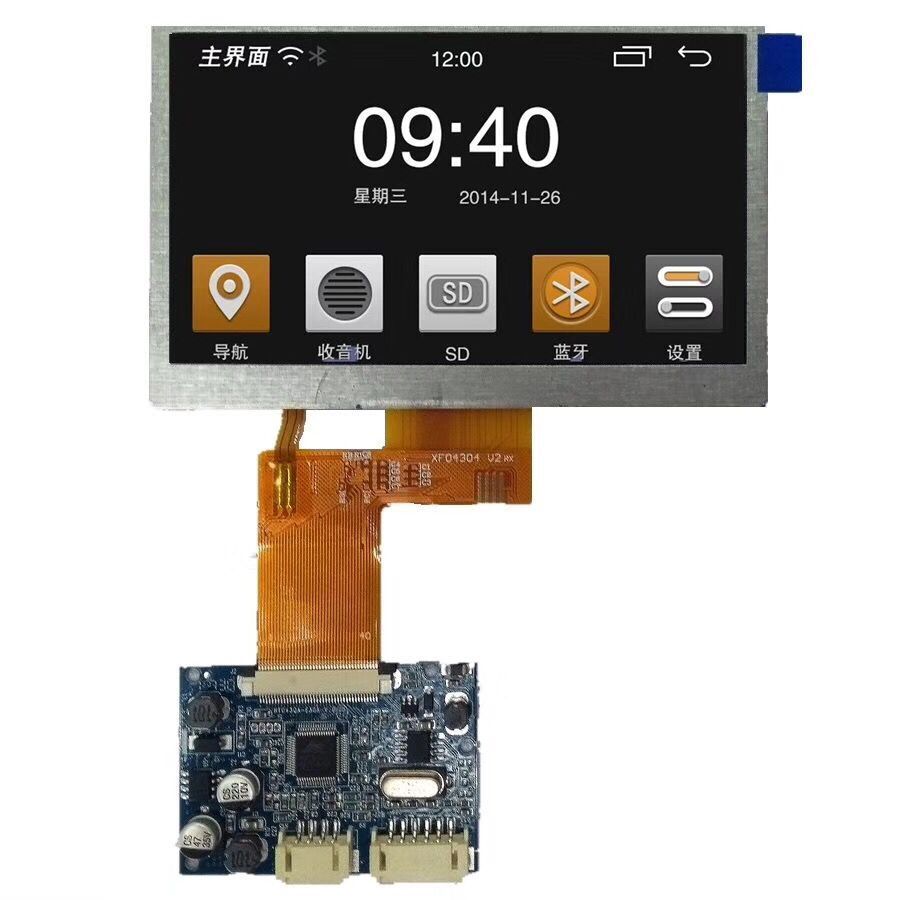 4.3inch Cm/HS TFT LCD Display with Driver Board Apply for Video Door Phone and Automative