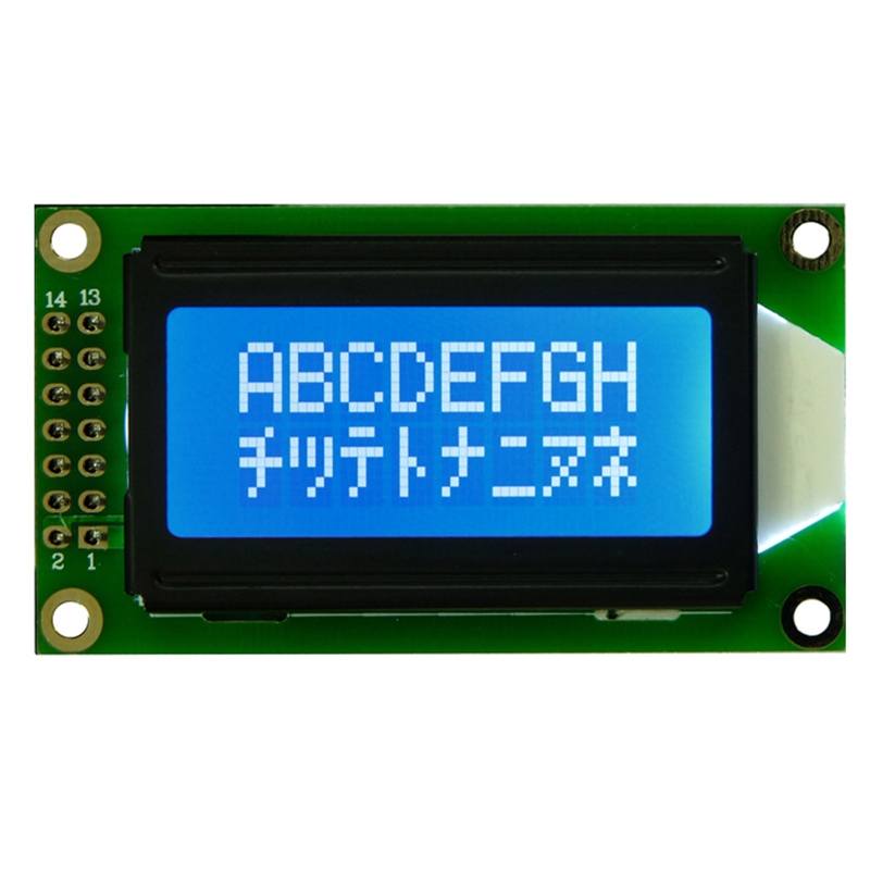 Character lcd display module 0802 lcd 8x2 stn Blue/yellow-green mode