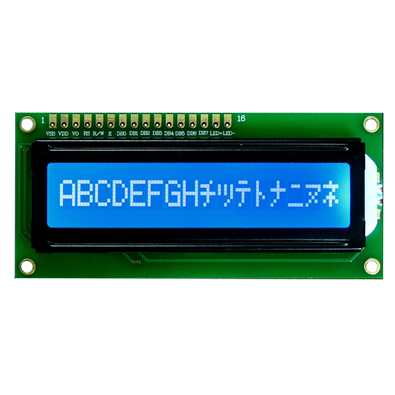 Factory Price Big 1601 lcd display 16x1 Character Blue 16 Pin LCD Module