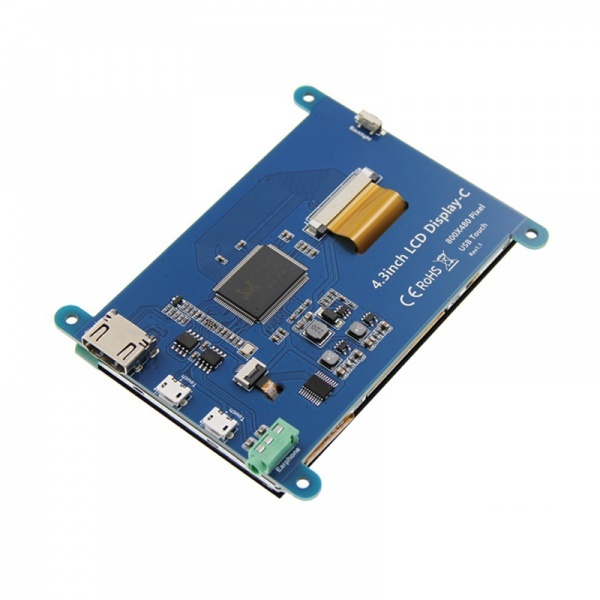 4.3inch HDMI Display 800x480 with 5point capacitive touch screen