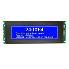 240X64 COB Graphic Monochrome LCD Module Stn Blue Mono LCD Screen 5V