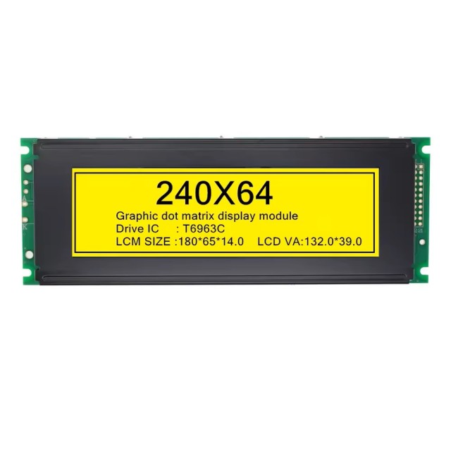 240X64 COB Graphic Monochrome LCD Module Stn Blue Mono LCD Screen 5V