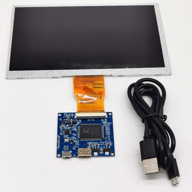 LCD Factory 7 Inch 1024*600 Resolution Lvds Interface TFT LCD Display with Touch Screen or HDMI/VGA Driver Board