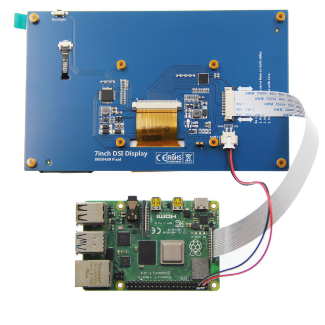 Mipi Dsi Input 7 Inch IPS 800X480 TFT LCD Screen Capacitive Touch Raspberry Pi Display