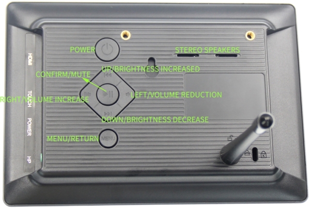 7inch IPS 1024x600 HDMI Display with house