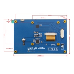 5 Inch IPS TFT LCD Screen 800*480 Mipi Dsi Interface Capacitive Touch Panel Raspberry Pi Display