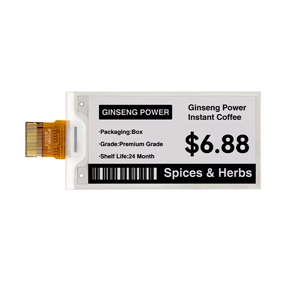 Hot Sales 2.66 Inch Electronic Shelf Label ESL E Ink Flexible E Paper Screen E-Paper E-Ink E Ink Display Screen