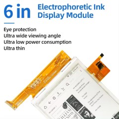 6.0 Inch E-Paper Display Module Optional Capacitive Touch Screen, Black White Eye Protection, Ultra Wide Viewing Angle, Low Power Consumption