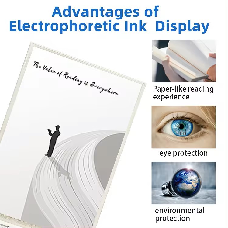 6.0 Inch E-Paper Display Module Optional Capacitive Touch Screen, Black White Eye Protection, Ultra Wide Viewing Angle, Low Power Consumption