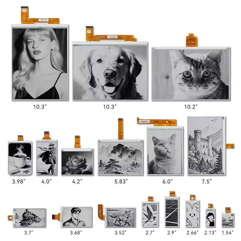 6.0 Inch E-Paper Display Module Optional Capacitive Touch Screen, Black White Eye Protection, Ultra Wide Viewing Angle, Low Power Consumption