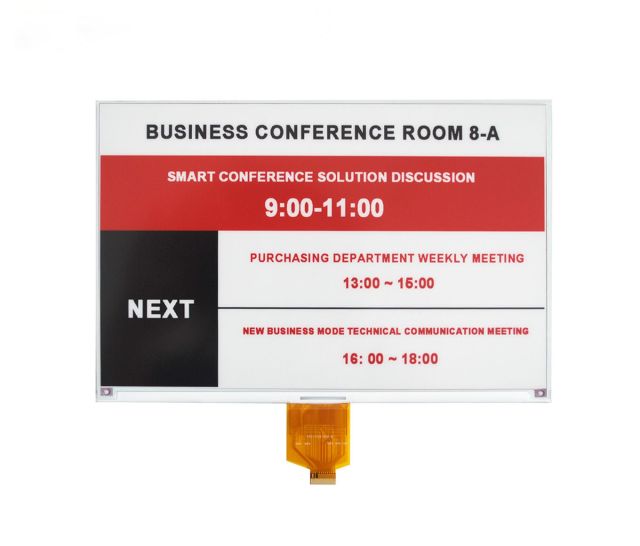 10.2 Inch 960X640 High Resolution Three Colors Large Epaper Display EPD E-Ink