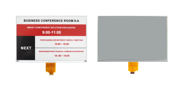 10.2 Inch 960X640 High Resolution Three Colors Large Epaper Display EPD E-Ink