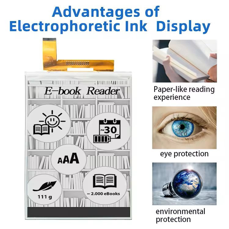 E-Paper 10.3 Inch Touch Screen E-Ink Display Custom E-Ink Paper Display EPD for Android Tablet Computer E Book Reader