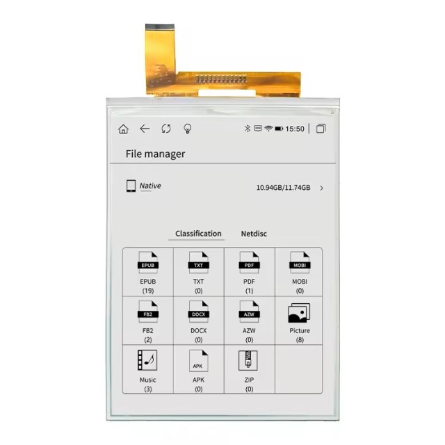 E-Paper 10.3 Inch Touch Screen E-Ink Display Custom E-Ink Paper Display EPD for Android Tablet Computer E Book Reader
