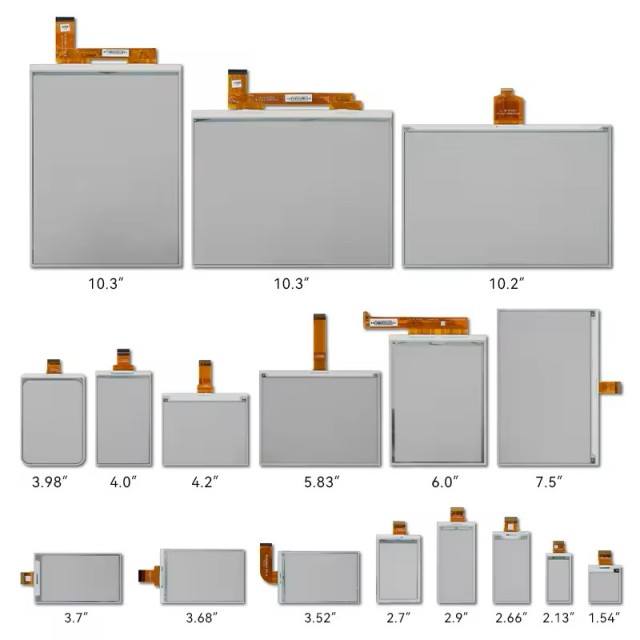 10.2 Inch 960X640 High Resolution Three Colors Large Epaper Display EPD E-Ink