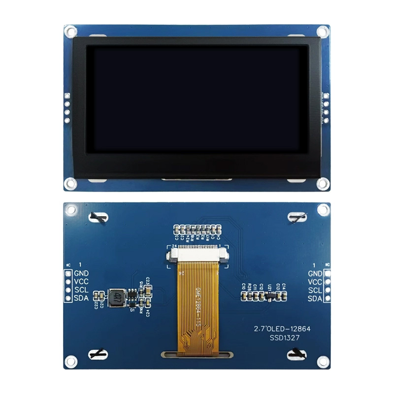 2.7 Inch Green OLED Screen 128*64 Resolution IIC/SPI Interface SSD1327 Industrial OLED Display