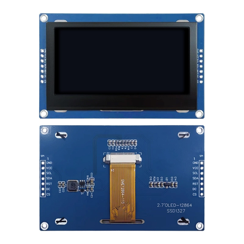 2.7 Inch Green OLED Screen 128*64 Resolution IIC/SPI Interface SSD1327 Industrial OLED Display