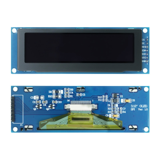 3.12 inch monochrome graphic OLED screen 256*64 SPI interface OLED display