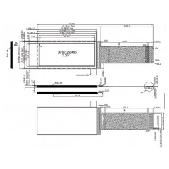 Monochrome 2.25 inch OLED screen 256*96 IIC/SPI interface SP5110 OLED display
