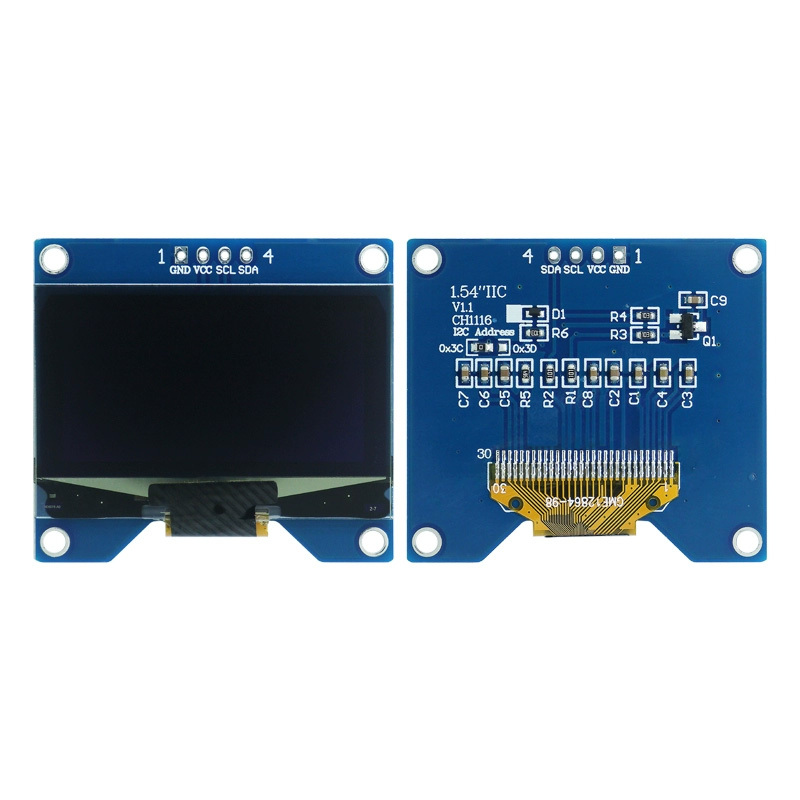 Industrial 1.54 Inch 128*64 OLED Screen IIC/SPI Interface CH1116 White/Blue/Yellow 1.54inch OLED Display Module