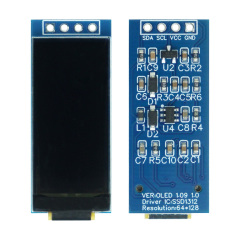 Monochrome OLED Screen 1.09 Inch 64*128 Resolution I2c/Spi Interface SSD1312 OLED Display