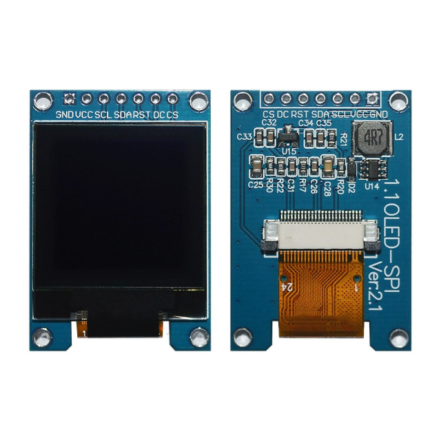 Monochrome OLED Screen 1.1 Inch 96*96 Resolution I2c/Spi Interface SH1107 OLED Display