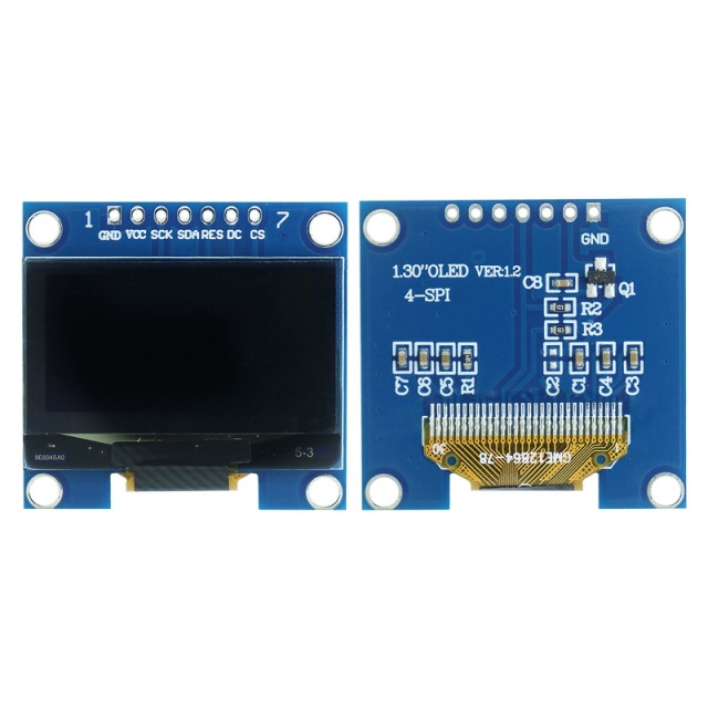 Monochrome OLED Screen 1.3 Inch 128*64 Resolution I2c/Spi Interface Sh1116 OLED Display Optional with Board