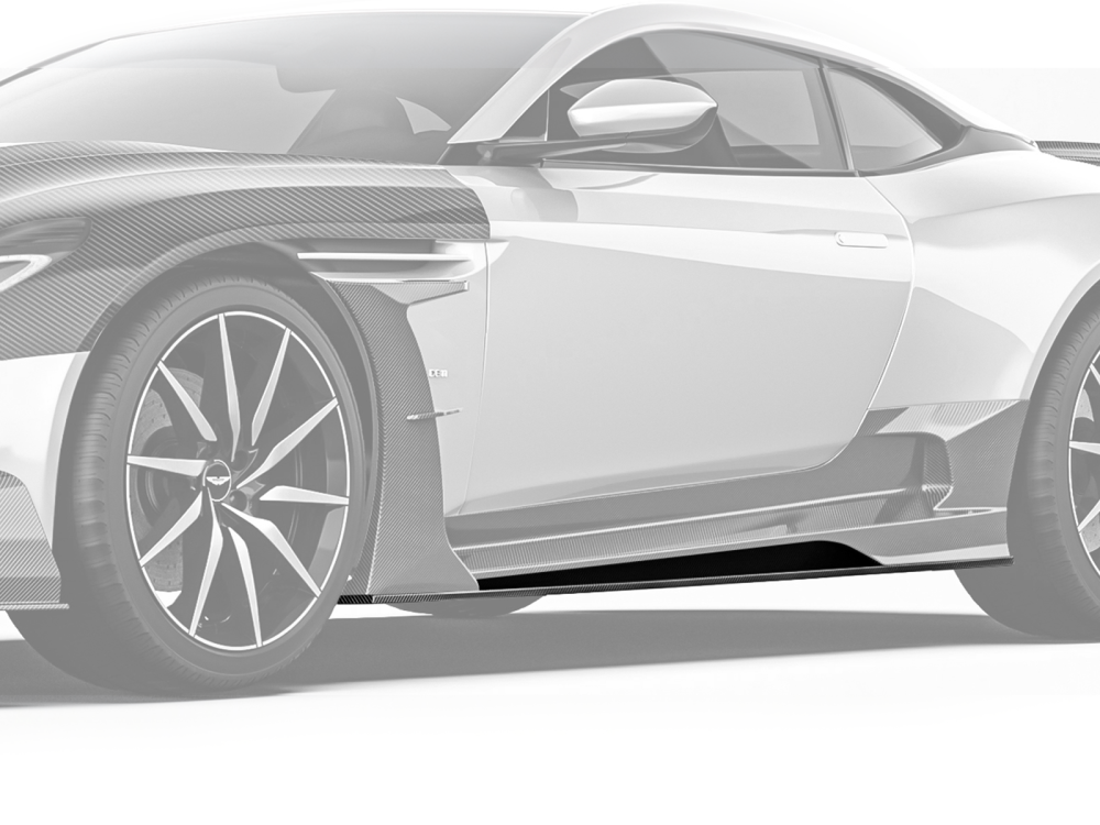 Aston Martin DB11 Paktechz Design Carbon Fiber Lower Side Skirts