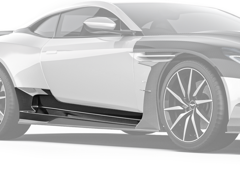 Aston Martin DB11 Paktechz Design Carbon Fiber Upper Side Skirts