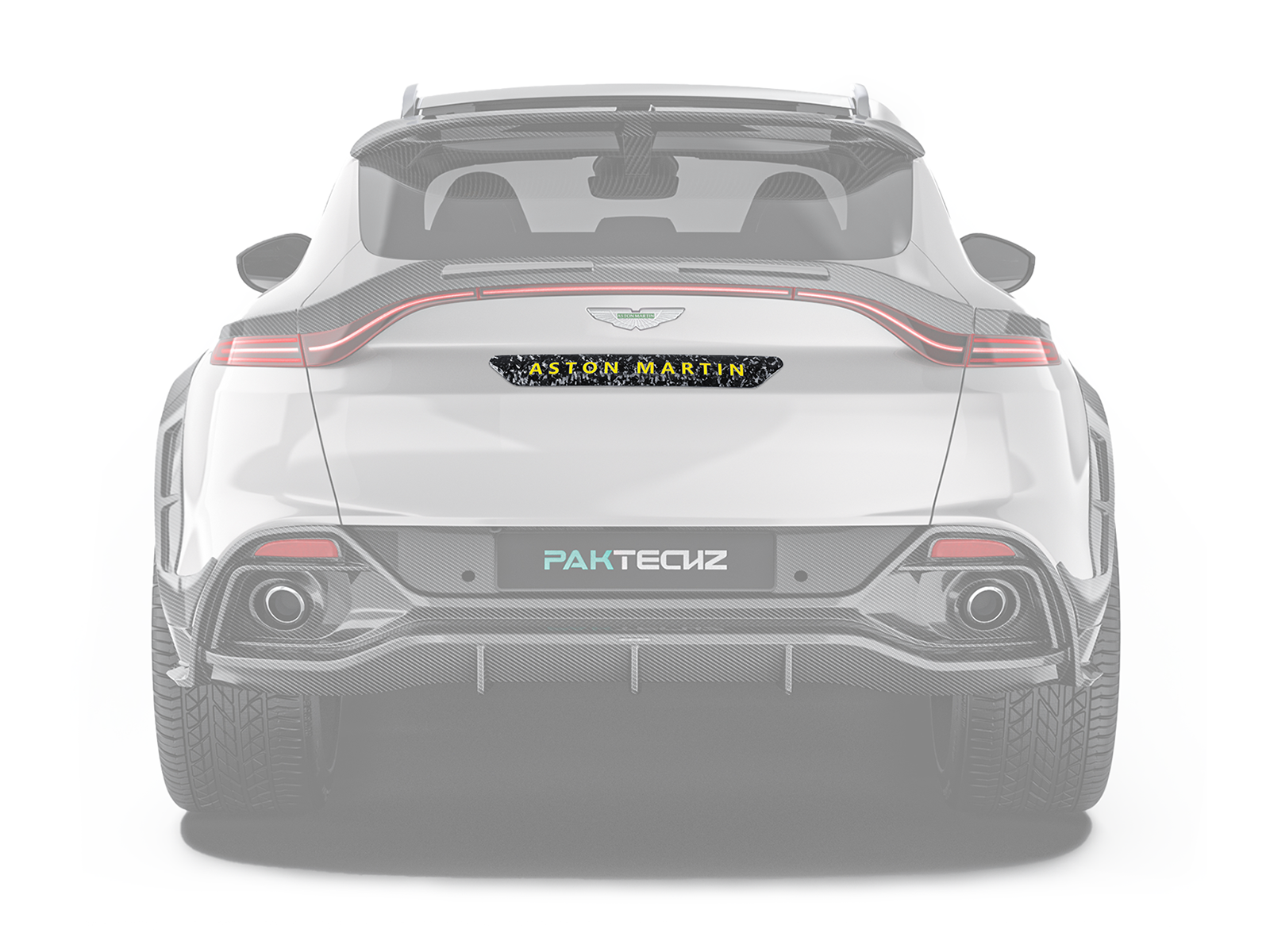 Aston Martin DBX Paktechz Design Carbon Fiber Tailgate Trim Panel