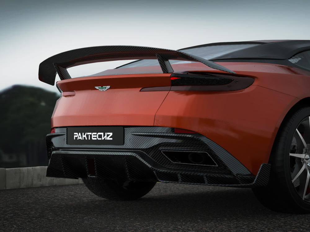Aston Martin DB11 Paktechz Design Carbon Fiber Rear Spoiler Wing