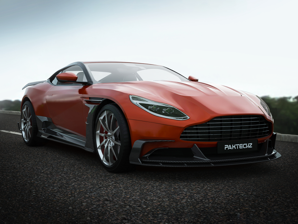 Aston Martin DB11 Paktechz Design Carbon Fiber Lower Side Skirts