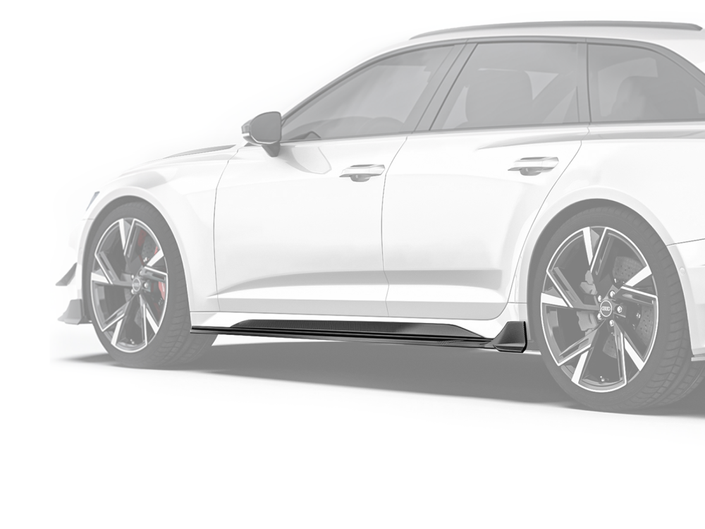 rs7 c8 carbon fiber side skirts